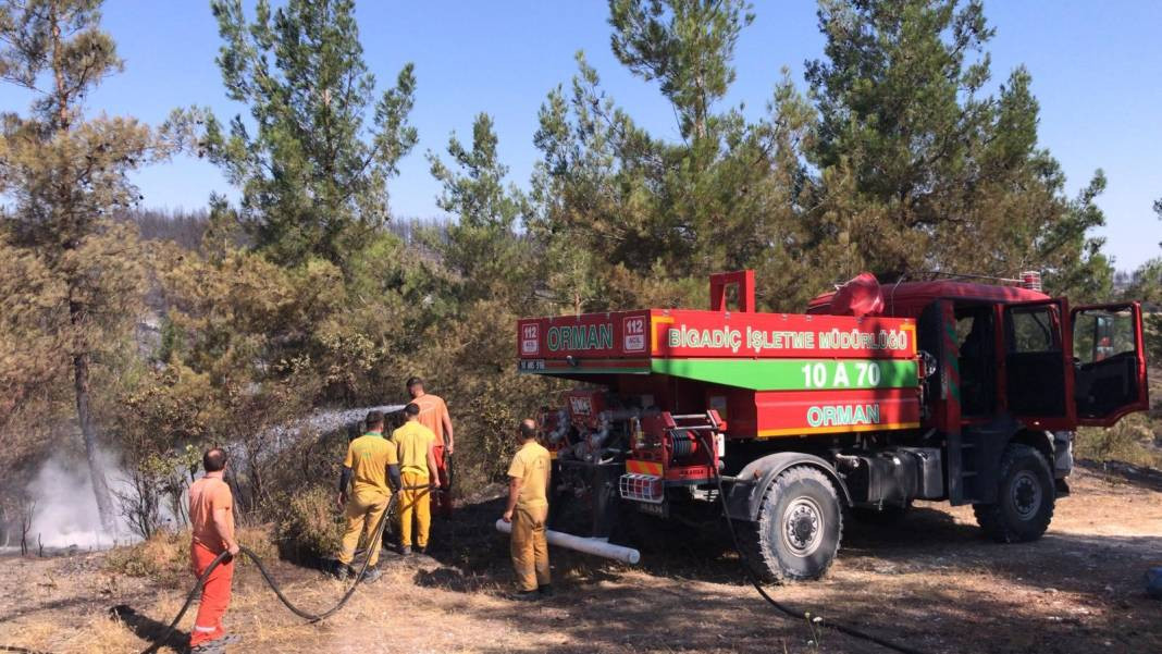 Balıkesir'deki orman yangını kontrol altına alındı - Resim: 17
